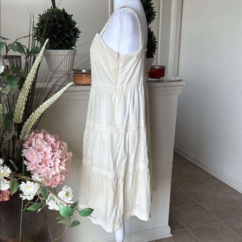 Matilda Jane Elegant Cream Lace Trim Dress - Picture 3 of 7